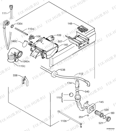 Взрыв-схема стиральной машины Zanussi FAE625 - Схема узла Hydraulic System 272